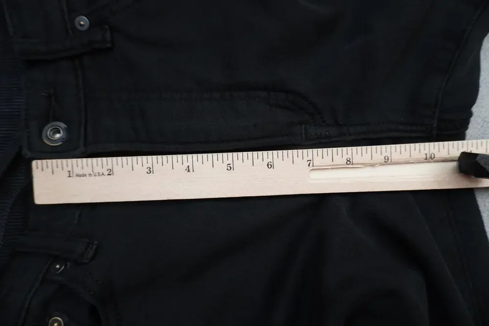 Uniqlo Jeans Mens 32x26 Black Slim Tapered Stretch Denim Drawstring Waist